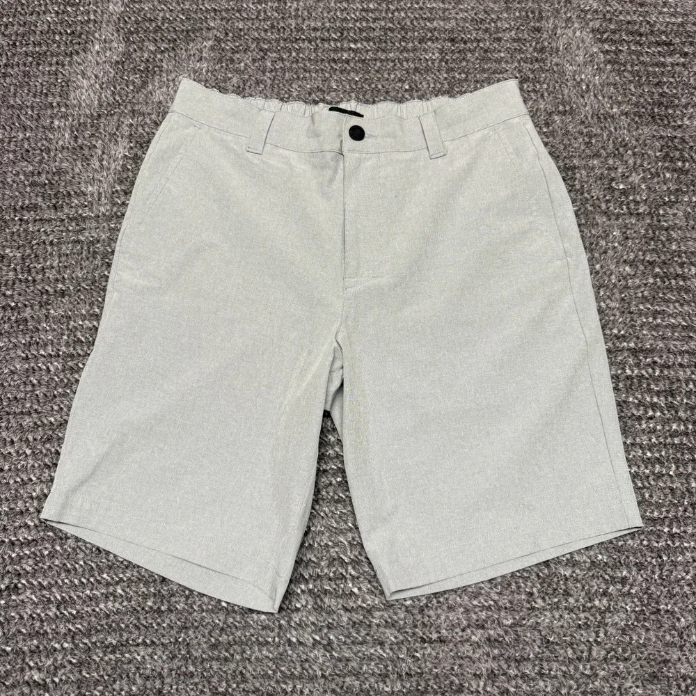Banana Republic Mens‎ Shorts 32 Light Gray Elastic Waist Stretch Performance